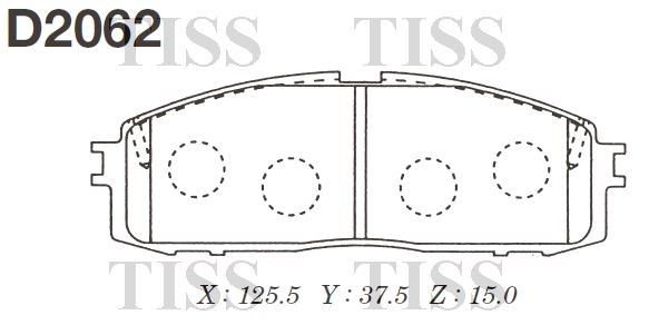 Замена на D2062H Колодки тормозные дисковые D2062 D2062 MK KASHIYAMA
