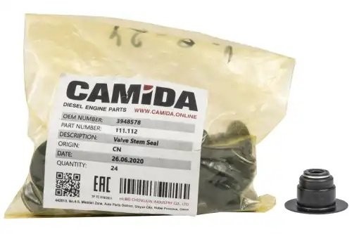 Колпачок маслосъемный (ГБЦ) КАМАЗ дв. Cummins L, QSL, ISLe 3948578 111112 CAMIDA