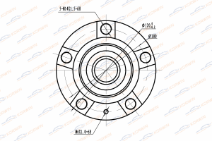 Ступица колеса KORWIN задняя c ABS SKODA RAPID 12 VWPOLO SEDAN 09 KWAH0033 KWAH0033 KORWIN