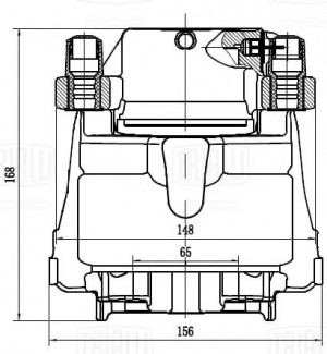 Суппорт торм. BMW X5 E70 (07-)/F15 (13-) перед. лев. d=60мм (CF 052318) CF052318 TRIALLI