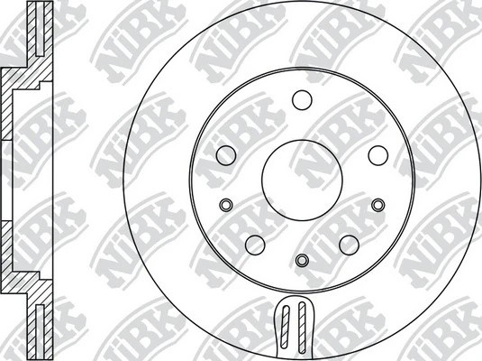 Диск тормозной MAZDA 6 (GG,GY) (02-07) передний (1шт.) NIBK RN1514 NIBK