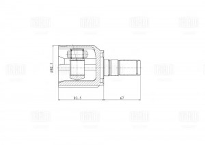 ШРУС Hyundai i40 (12-) 2.0i AT (внутр. перед.) (GO 0840) GO 0840 TRIALLI