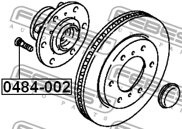 Шпилька колесная 0484-002 0484-002 FEBEST