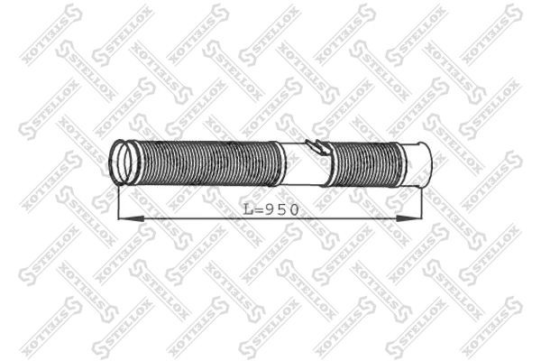Гофра SCANIA выхлопной системы (114х950) STELLOX 82-01654-SX STELLOX