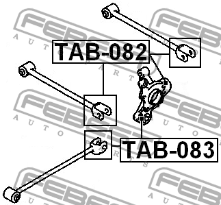 Сайлентблок задней цапфы TAB-082 FEBEST