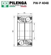 Подшипник ступицы передней (Штука) Camry 2001- ,  CX7 2007-  PW-P4048 PW-P 4048 PILENGA
