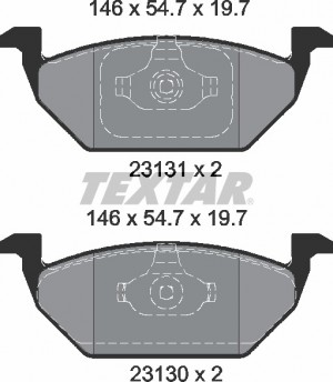 Колодки тормозные VW Golf 4 AUDI A3 SKODA Octavia передние (4шт.) TEXTAR 2313001 TEXTAR