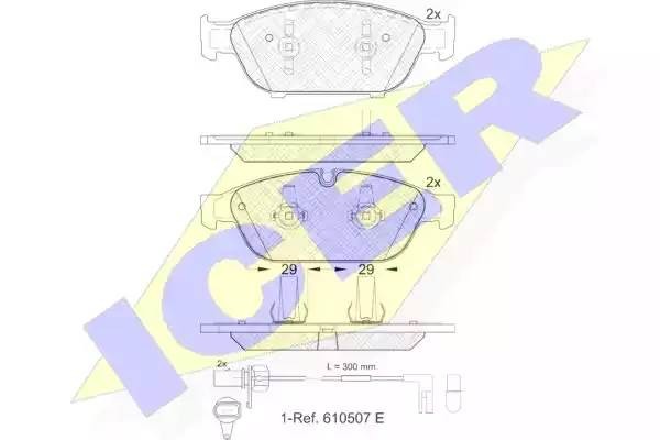 181993 колодки дисковые передние!\ Audi A6/A7/A8 2.8FSi/4.2FSi/3.0TDi 09> 181993 ICER