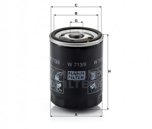 Фильтр масляный LAND ROVER Discovery (98-) (2.5 TD) MANN W7139 MANN FILTER