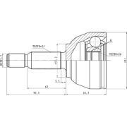 ШРУС наружный FORD Transit Connect (02-) передний ZIKMAR Z87451R ZIKMAR