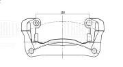 Скоба суппорта для а.м Toyota Land Cruiser 200 07- зад. CF 350134 CF350134 TRIALLI