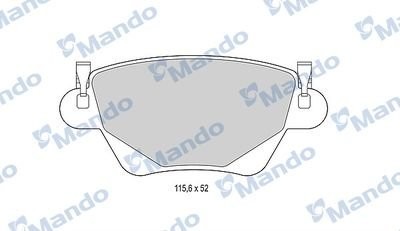 Колодки тормозные FORD Mondeo 3 (00-07) JAGUAR X-Type (03-) RENAULT Kangoo (02-) MBF015152 MANDO