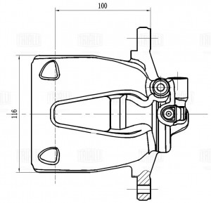 Суппорт торм. Opel Corsa D (06-)/Fiat Doblo I (01-) перед. прав. d=54мм (CF 1621 CF162110 TRIALLI