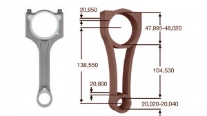 Шатун PSA EP6/EP6C, BMW MINI N13/N18 (0603 A0, 0628 T1, 11247624616) KSMG KB7080 KB7080807 KSMG