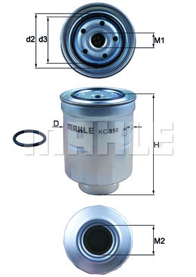 Фильтр топливный TOYOTA Land Cruiser (15-) (2.8 D) MAHLE KC510D MAHLE KNECHT