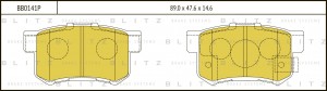 Колодки тормозные дисковые задние HONDA CR-V 02- BB0141P BB0141P BLITZ