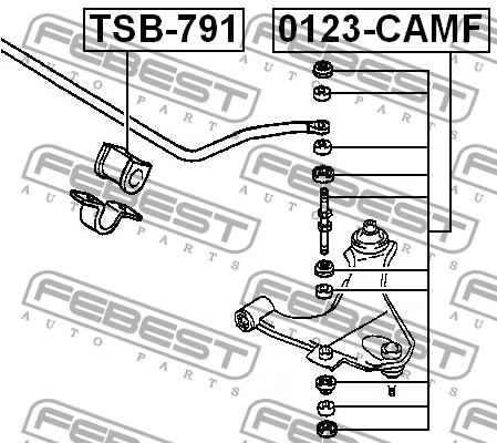 Тяга стабилизатора передняя TOYOTA CAMI 99-05, DAIHATSU TERIOS 97-06 0123-CAMF 0123-CAMF FEBEST