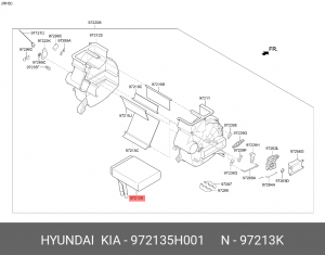 Радиатор отопителя HYUNDAI HD65,72,78,County OE 972135H001 HYUNDAI KIA