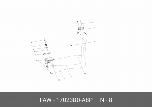 Сапун FAW 3252 КПП OE 1702380A8P FAW
