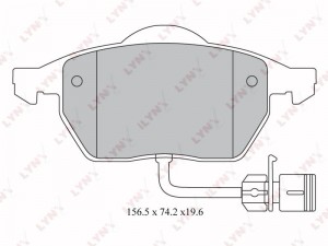 колодки дисковые передние!\ Audi 100 91-94/A4 95-00/A6 94-97 BD-1209 LYNXAUTO
