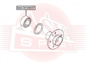ПОДШИПНИК СТУПИЧНЫЙ ПЕРЕДНИЙ C ABS 12 DAC39720037 DAC39720037 ASVA