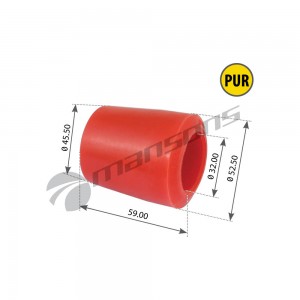 Сайлентблок FRUEHAUF рессоры полиуретановый (32x56x57.5) MANSONS MPU6300 MANSONS
