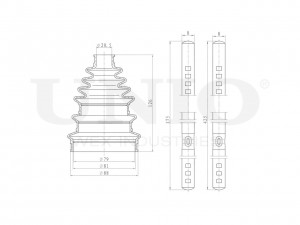 Пыльник ШРУСа (к-т) DUC-30011K UNIO