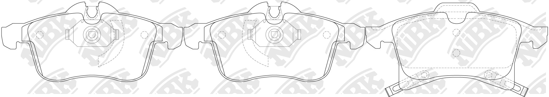 Колодки тормозные OPEL Astra G,H,Zafira A передние (4шт.) NIBK PN0355 NIBK