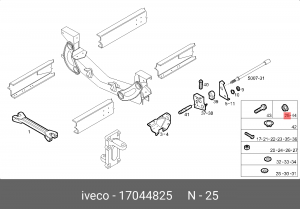 гайка! M10\ Iveco 17044825 IVECO