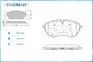 Тормозные колодки передние Low Metallic C11CR0127 C11CR0127 CWORKS