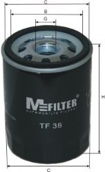 фильтр масляный!\ Citroen Jumpy 1.6 96>,Fiat Bravo/Punto/Tipo 1.4-1.8 93> TF38 MFILTER AUTOMOTIVE FILTERS