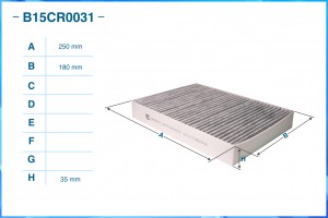 Фильтр салонный угольный B15CR0031 B15CR0031 CWORKS