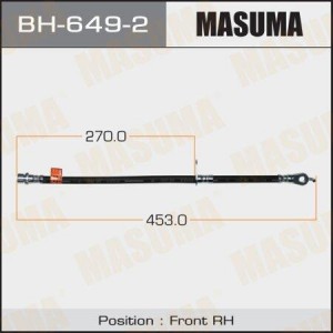 шланг тормозной!\ Lexus LX450D/LX570, Toyota Land Cruiser 12> BH-649-2 MASUMA