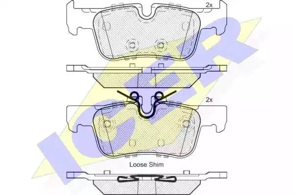 182193 колодки дисковые задние!\ BMW F45/F46/X1/I01, Mini Clubman(F54)/Countryma 182193 ICER