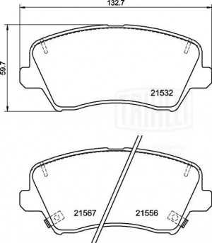 Колодки торм. Kia Ceed (12-)/Hyundai i30 (16-) диск. перед. т/с Bosch R15 (PF 22 PF2208 TRIALLI