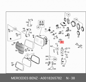 патрон лампочки! переднего габарита\MB A0018265782 MERCEDES BENZ