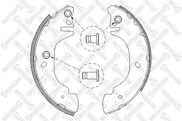 4305.00=541SBS=361560B=FSB332 !колодки барабанные\ Ford Transit 80-120 91-00 316-100-SX STELLOX