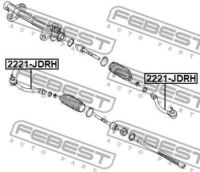Наконечник рулевой левый 2221-JDLH FEBEST