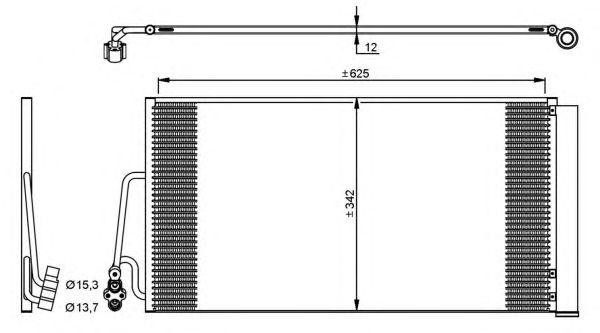 MINI R50/ R53/ R56/ R57/ CLUBMAN R55 630x343x12 35898 NRF