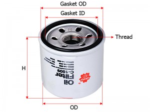 Фильтр масляный HYUNDAI/KIA/MAZDA/MITSUBISHI/NISSAN C1809SBP C1809SBP SAKURA