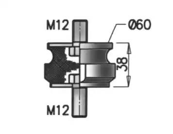 Подушка DAF 95,105XF крепления радиатора DINEX 21820 DINEX