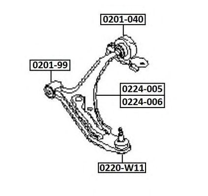 Опора шаровая 0220W11 0220-W11 ASVA