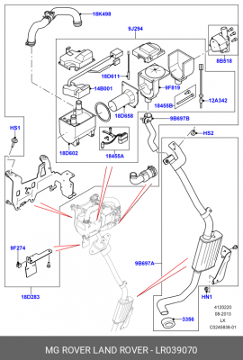 электропомпа!\ Land Rover Range Rover/Range Rover Sport LR039070 LAND ROVER