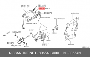 ПРОКЛАДКА РУЧКИ ДВЕРИ / GASKET-OUTSIDE H 80654-JG000 NISSAN