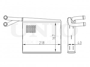 Радиатор отопителя RAD-20027 UNIO