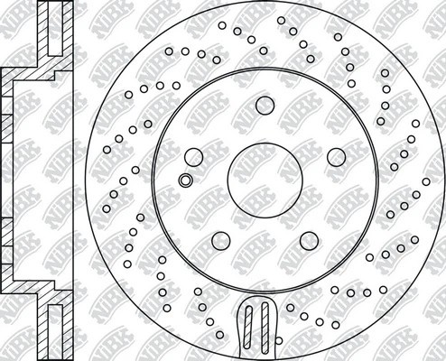 Диск тормозной MERCEDES C (W204) (07-) передний (перфорированный) (1шт.) NIBK RN1464DSET NIBK
