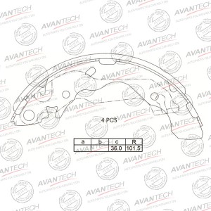 Колодки тормозные барабанные AVANTECH AVS1002 AVANTECH