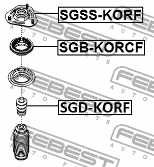 Отбойник амортизатора передний SSANG YONG NEW ACTYON 2010-2013 SGD-KORF SGD-KORF FEBEST