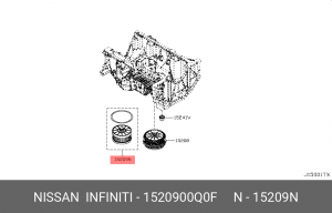 Фильтр масляный NISSAN 15209-00Q0F 1520900Q0F NISSAN