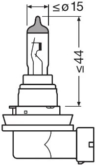 H8 12V-35W Стандартная, PGJ19-1 64212 OSRAM